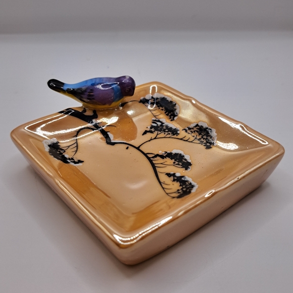 Vintage Ceramic Luster Bird Trinket dish - Picture 5 of 11